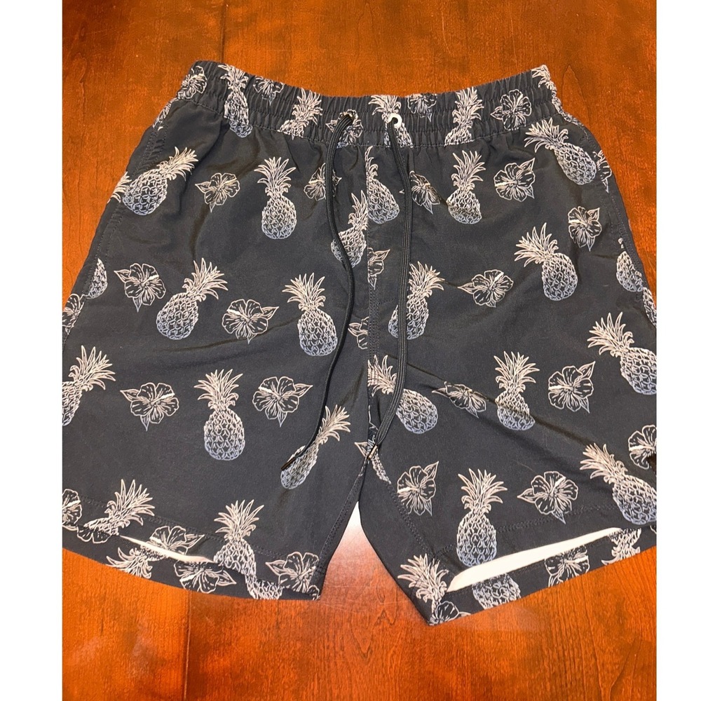 Hurley Mens Black Pineapple Hibiscus Swim Trunks Board‎ Shorts Small MBS0011510